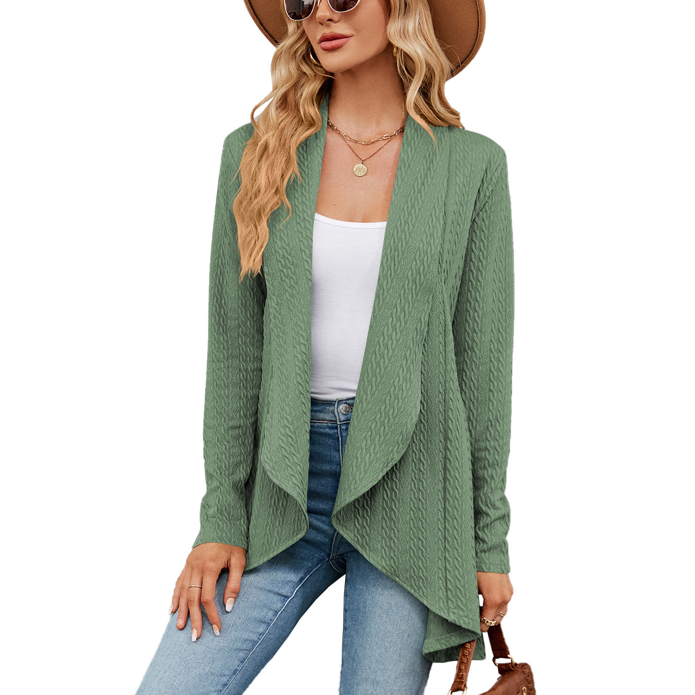 Streetwave Women's Waterfall Open Front Cardigan Knit Layer For Effortless Chic All Day Comfort