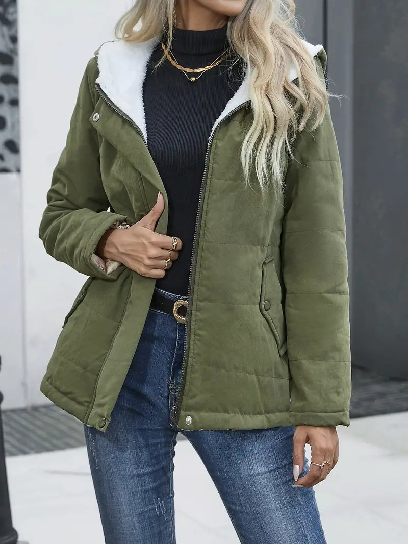 Street-wave Quilted Puffer Jacket For Women - Cozy Comfort And Warmth, Everyday Outerwear