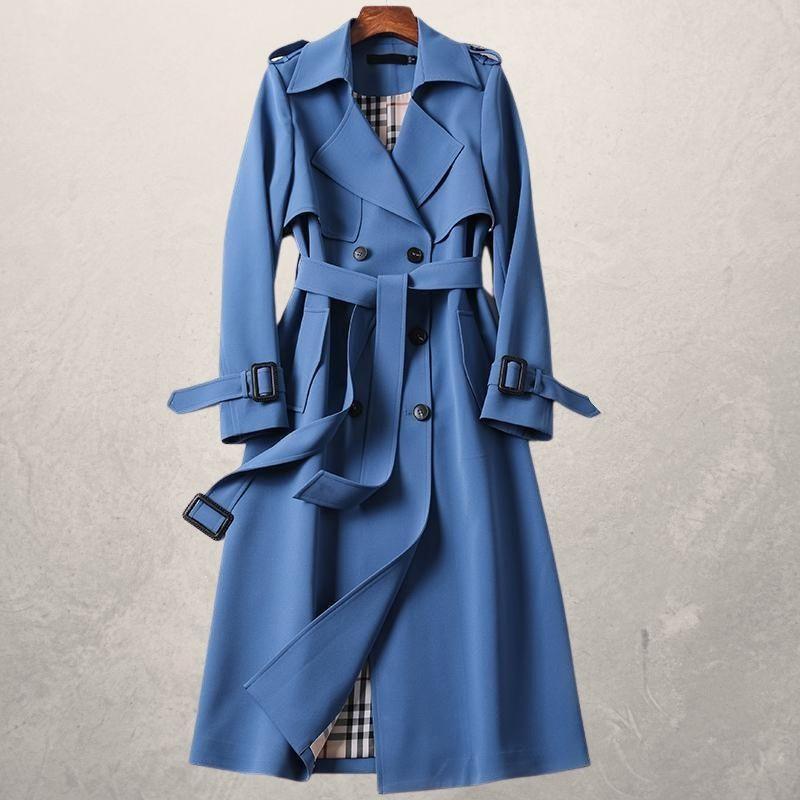 Street Wave Alina Trench Coat Double Breasted Belted Warm Comfort Unisex