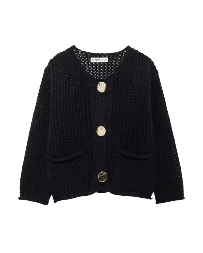 Street-Wave Burgundy Cardigan For Women With Gold Button Detail Soft Knit Relaxed Fit