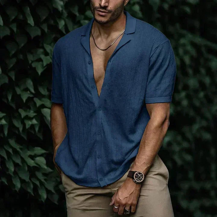 Street-Wave Lightweight Breathable Mens Short Sleeve Shirt
