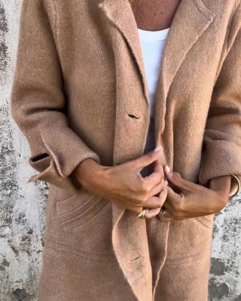 Street-wave Casual Long Lapel Coat For Women - Comfortable, Versatile Everyday Outerwear