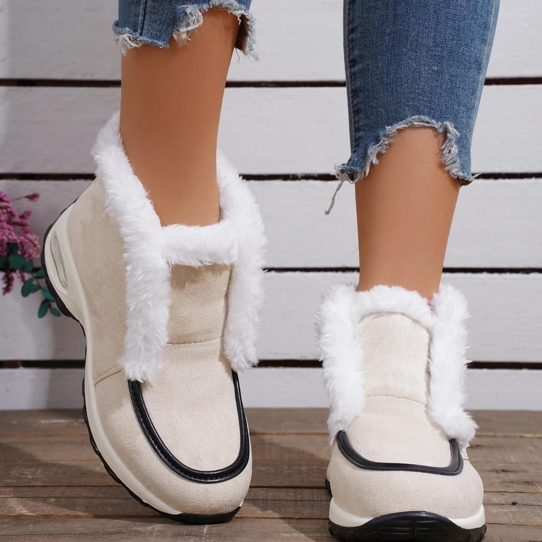 Women's Casual Ankle Boots with Vegan Material and Versatile Design