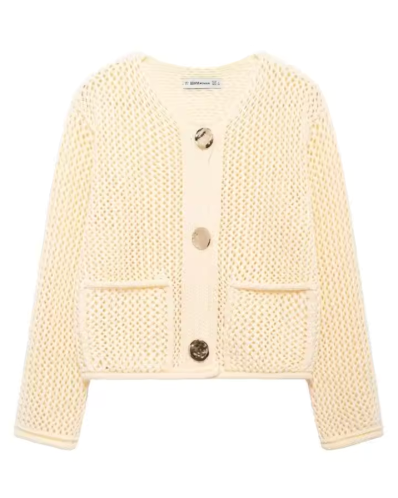 Street-Wave Burgundy Cardigan For Women With Gold Button Detail Soft Knit Relaxed Fit