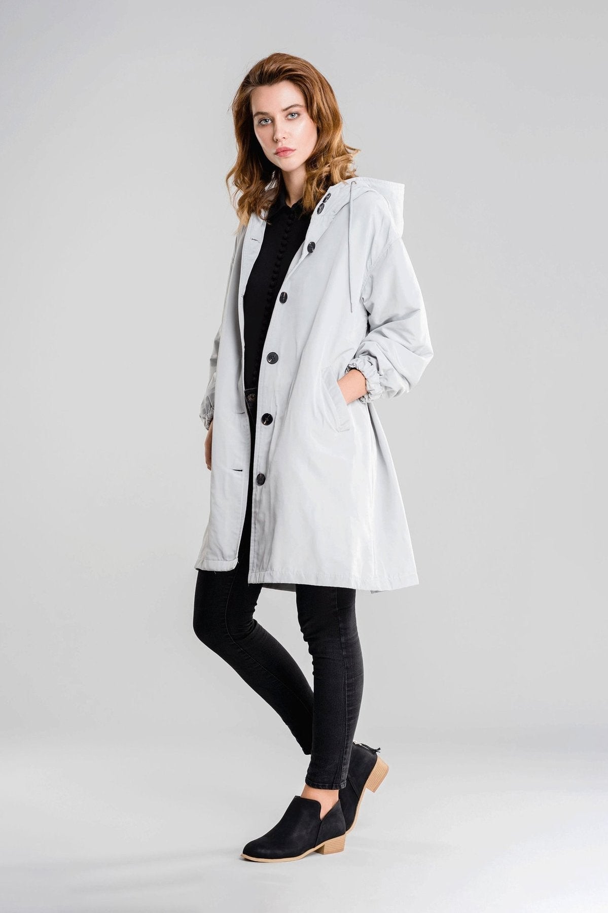 Street Wave Waterproof Breathable Hooded Rain Jacket For Women Ideal Outdoor Rainwear