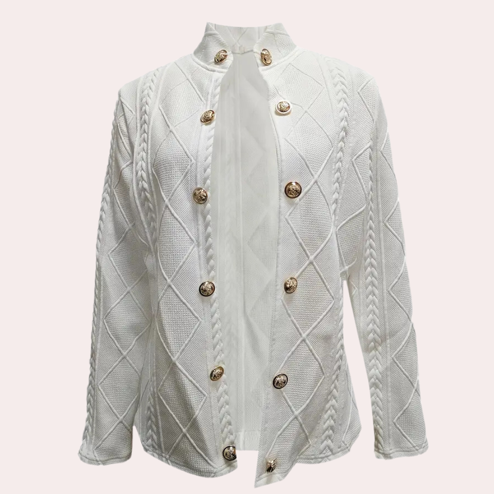 Street-wave Women Buttoned Coat With Classic Button Details For Elegant Fall Wardrobe