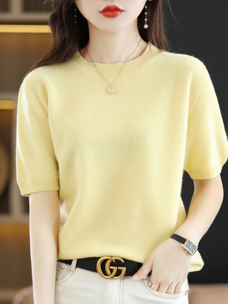 Street-Wave Women Merino Cashmere Knit Pullover Soft Wool Blend With Cashmere-Like Warmth For Everyday Comfort