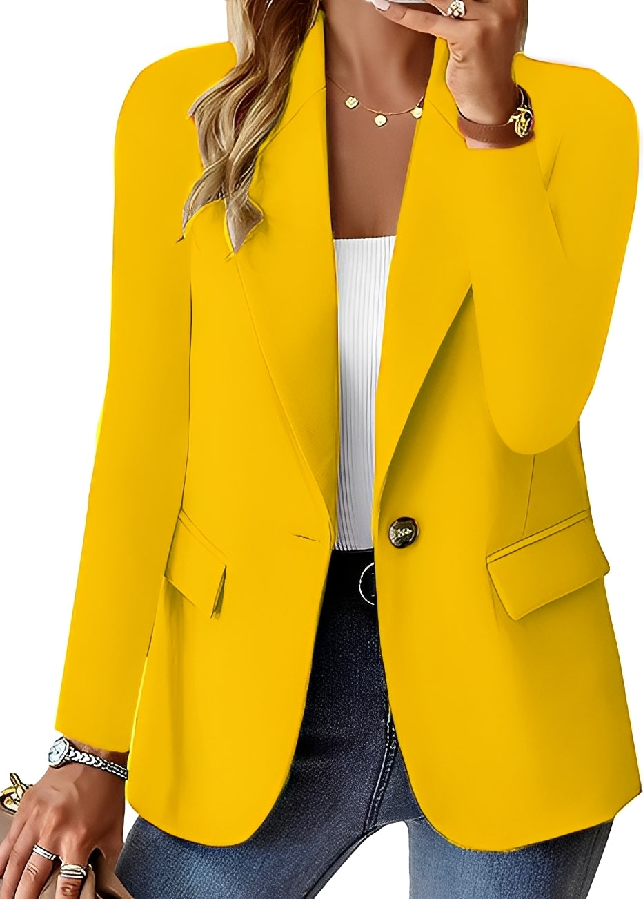 Streetwave Womens Blazer Camel Elegant Versatile Office And Casual Jacket For Professional Women