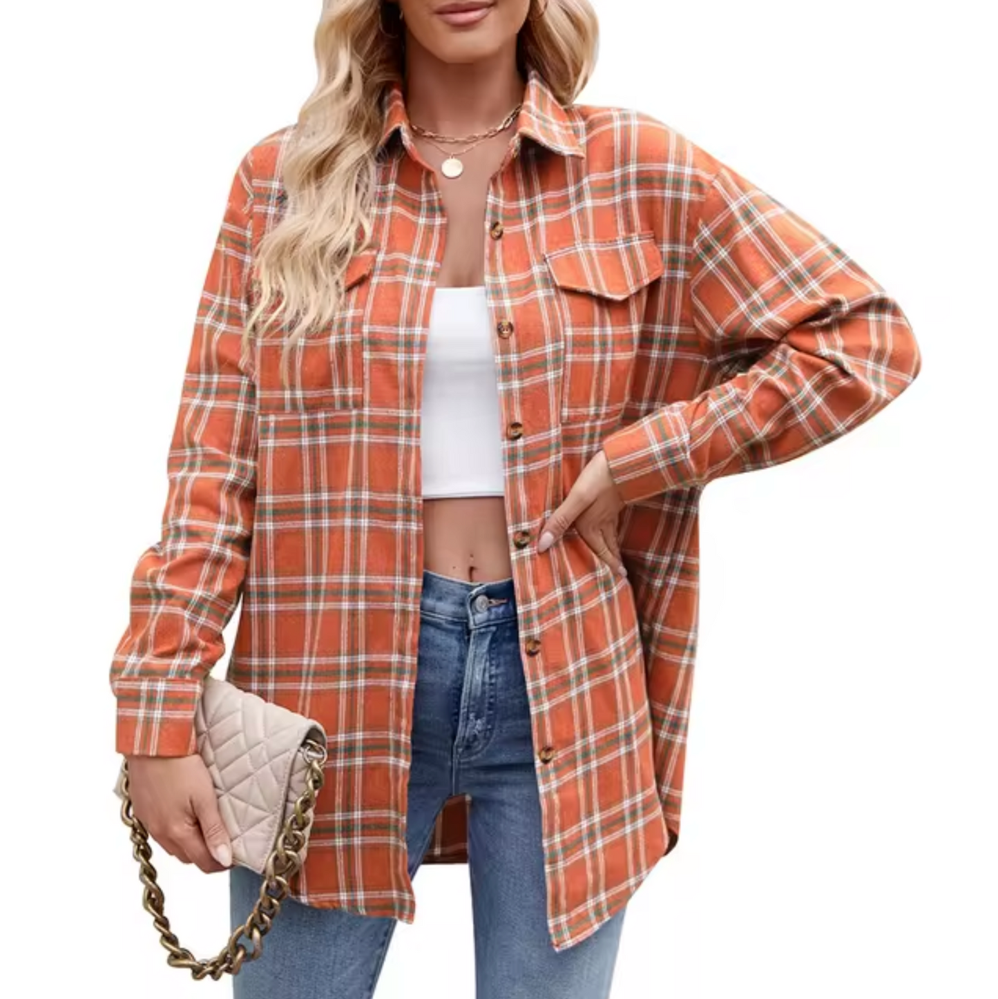 Streetwave Plaid Shirt Jacket For Women With Long Sleeves Tie Front Versatile Casual Chic