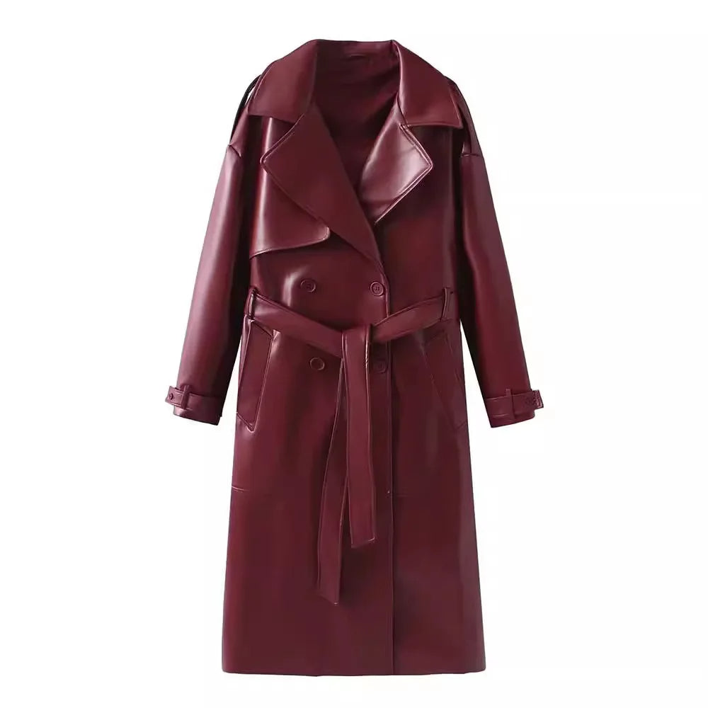 Street-wave Vegan Leather Jacket For Women Chic Retro Modern Design All Season Style