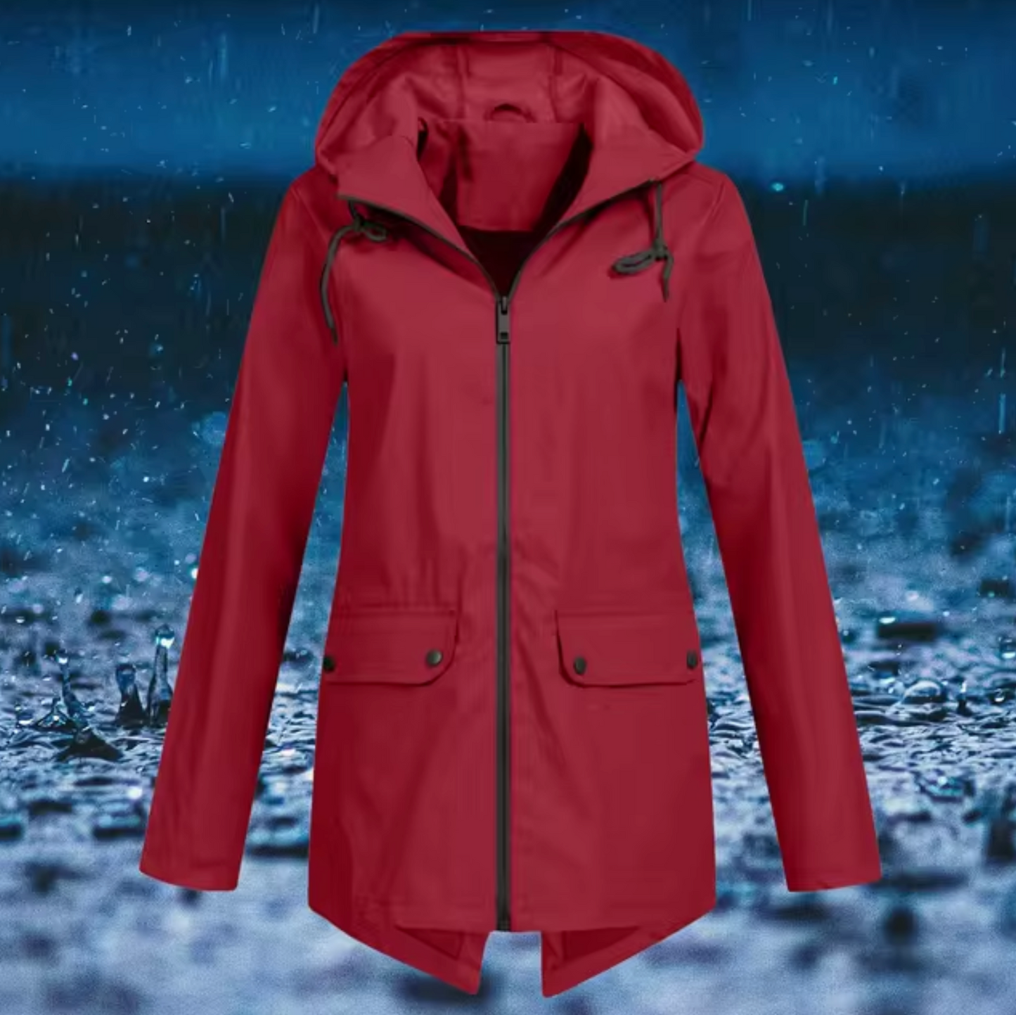 Street-Wave Women Waterproof Rain Jacket With Hood All-Weather Protection Durable Materials For Everyday Comfort
