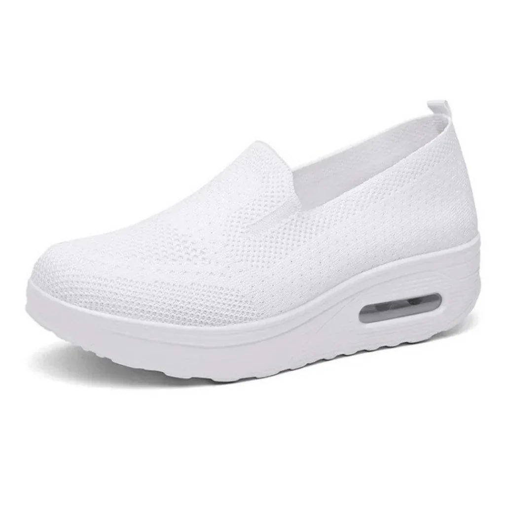 Street Wave Womens Orthopedic Slip On Shoes Breathable Knit Upper All Day Comfort For Active Women
