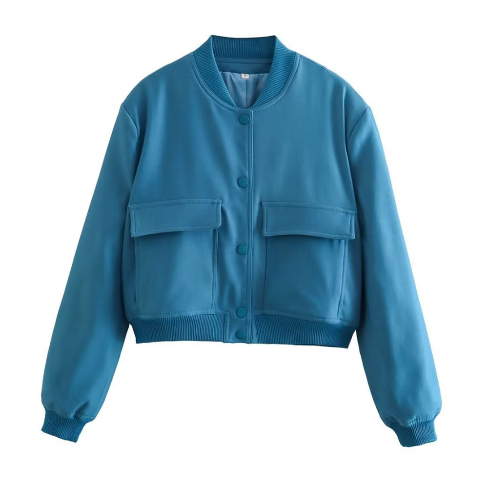 Streetwave Liselotte Bomber Jacket For Women Timeless Style With Ribbed Cuffs And Snap Button Closure