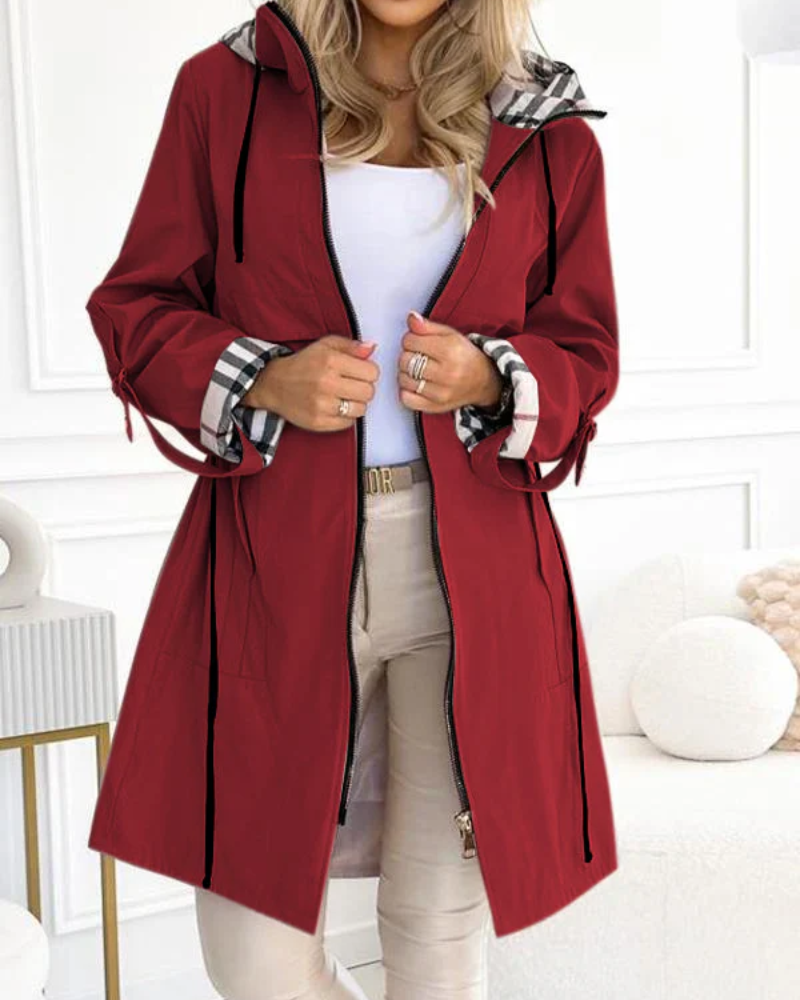 Street Wave Casual Trench Coat For Women With Modern Functionality And Flattering Silhouette
