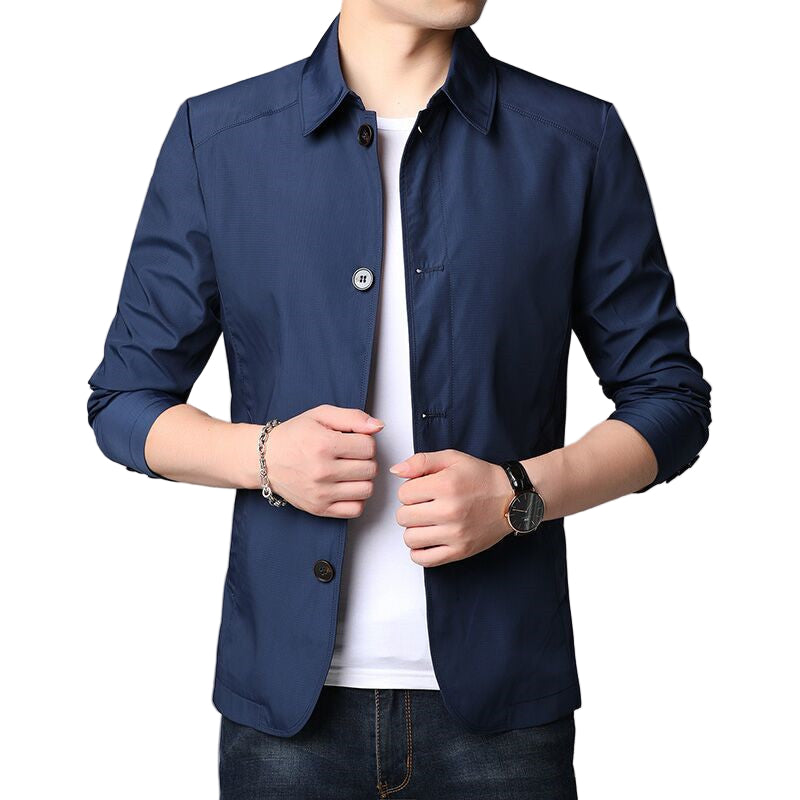 Street-Wave Reversible Jacket For Men Windproof Water Resistant Lightweight Breathable Inner Lining