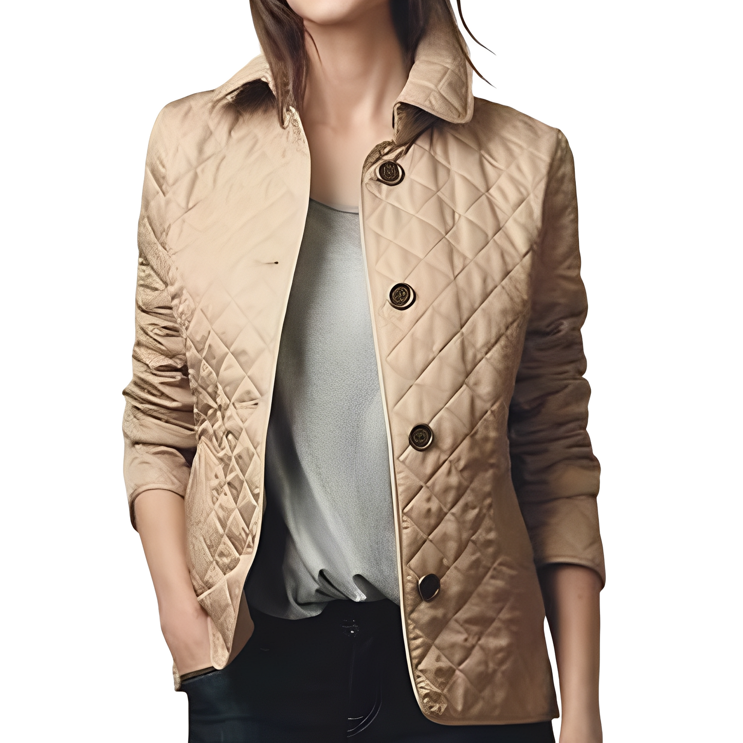 Street-wave Slim Fit Quilted Jacket For Men With Button Front And Premium Comfort