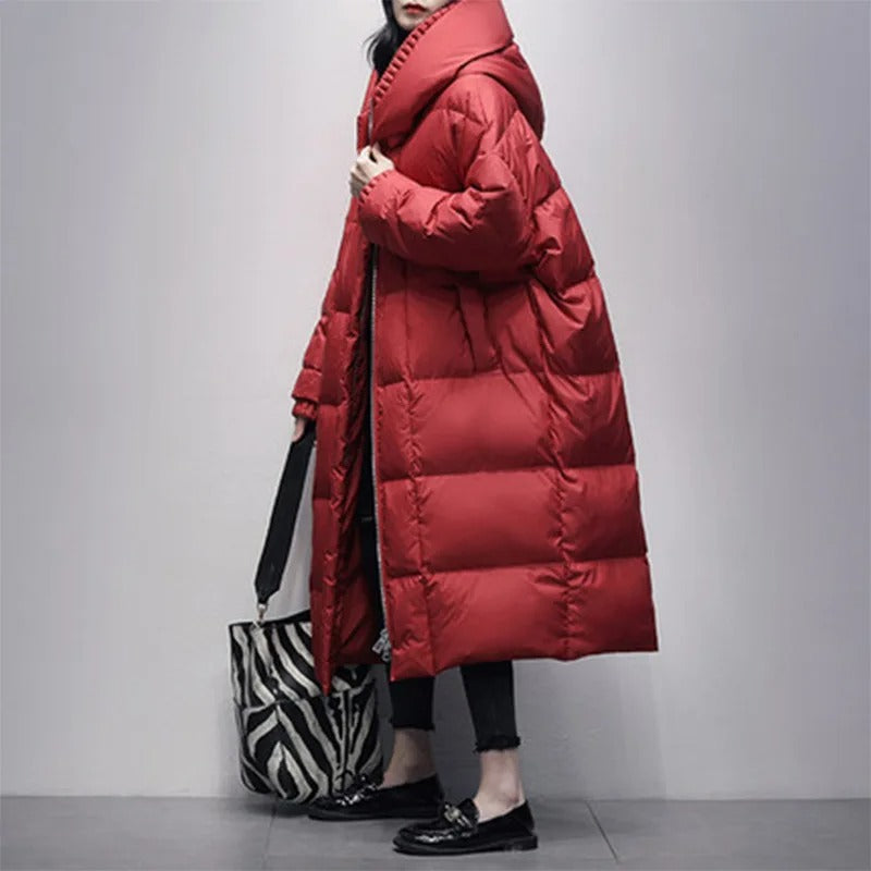 Streetwave Womens Longline Puffer Coat Warmth And Style For Daily And Formal Winter