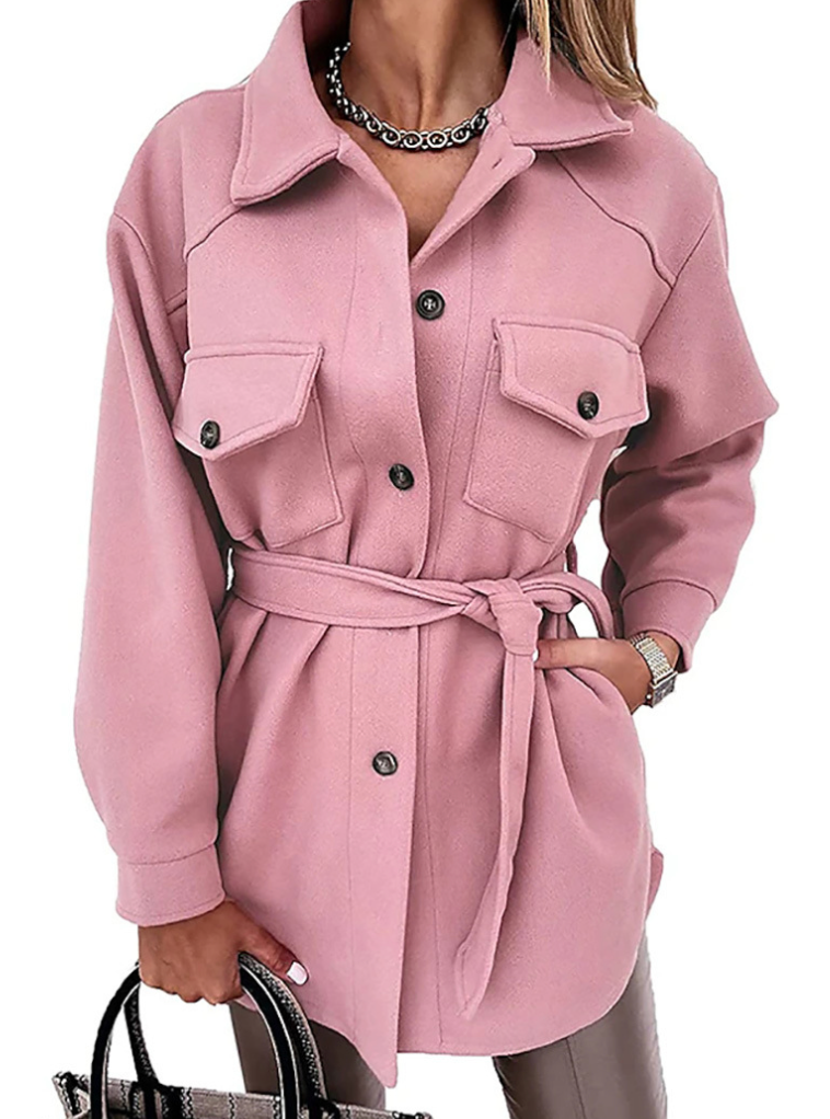 Street-wave Spring Overcoat For Women, Elegant Cozy Outerwear In Premium Materials, Durable