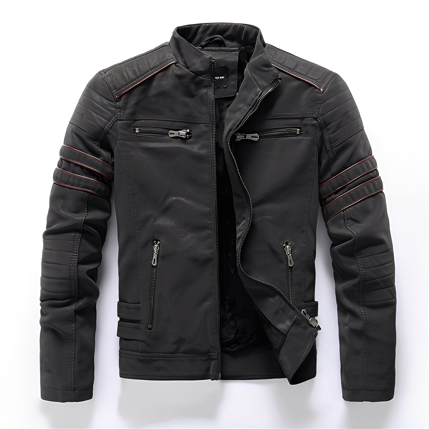 Street-Wave Motorcycle Leather Jacket For Men, Premium Durable Leather, Rugged Protection, Urban Style