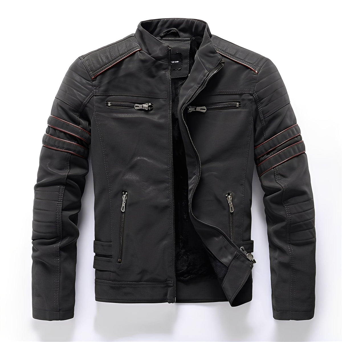 Street-Wave Motorcycle Leather Jacket For Men, Premium Durable Leather, Rugged Protection, Urban Style