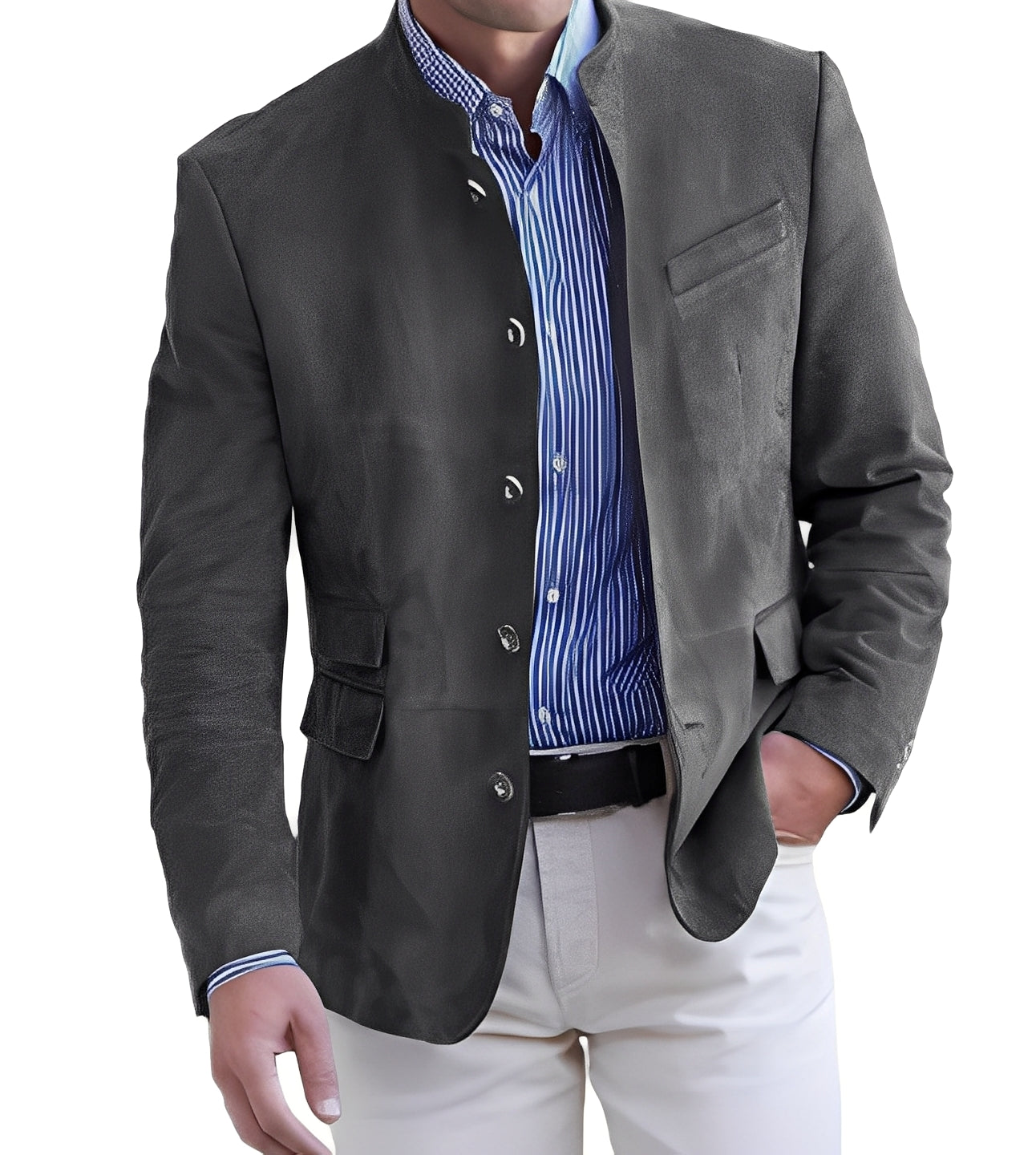 Street-wave Casual Blazer Jacket for Men Lightweight Comfort and Modern Fit for Everyday Wear