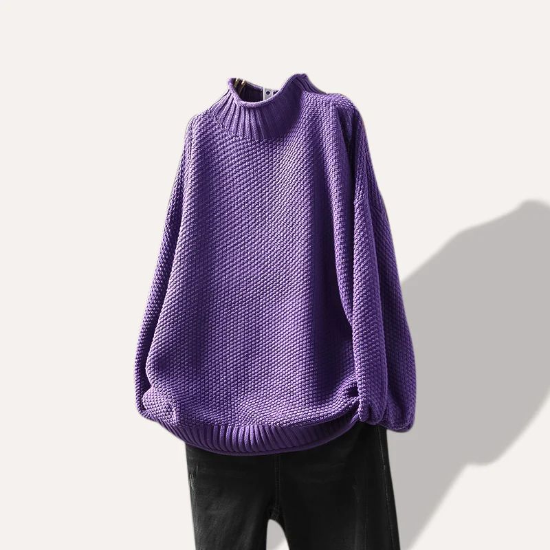 Lea Soft Wool Sweater For Women Street-Wave Cozy Breathable Knit
