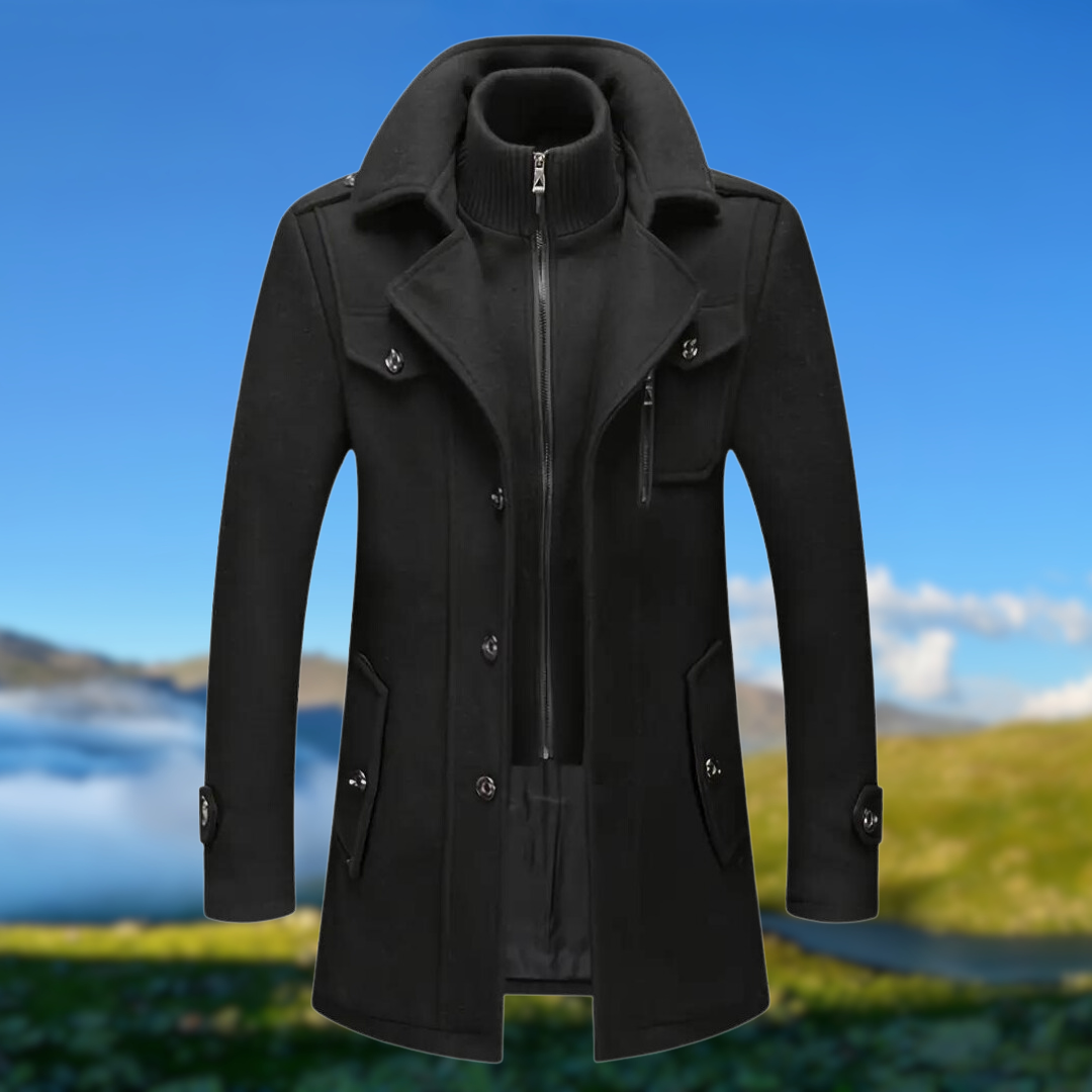 Street Wave Double Collar Jacket With Functional Design And Multi Layer Lining For Everyday Urban Style