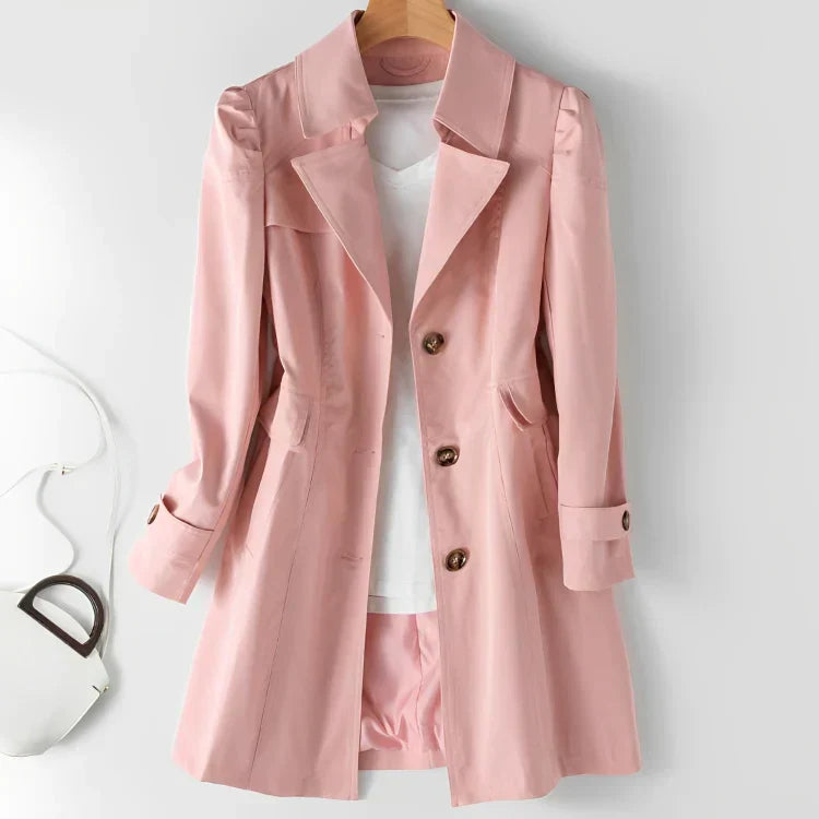 Street-Wave Button Front Winter Jacket For Women Cozy Cotton Polyester Blend Stylish Urban Coat