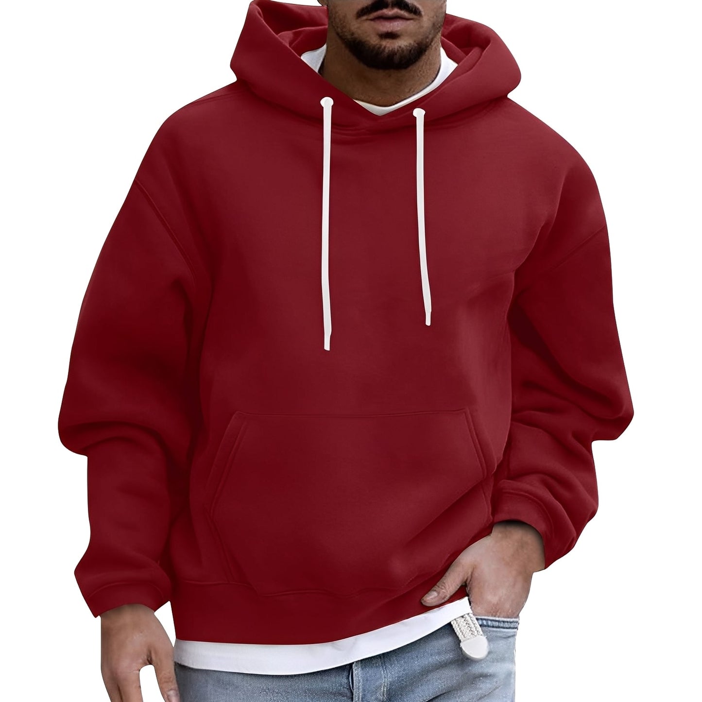 Street-wave Mens Hoodie With Kangaroo Pocket For Everyday Comfort And Modern Style