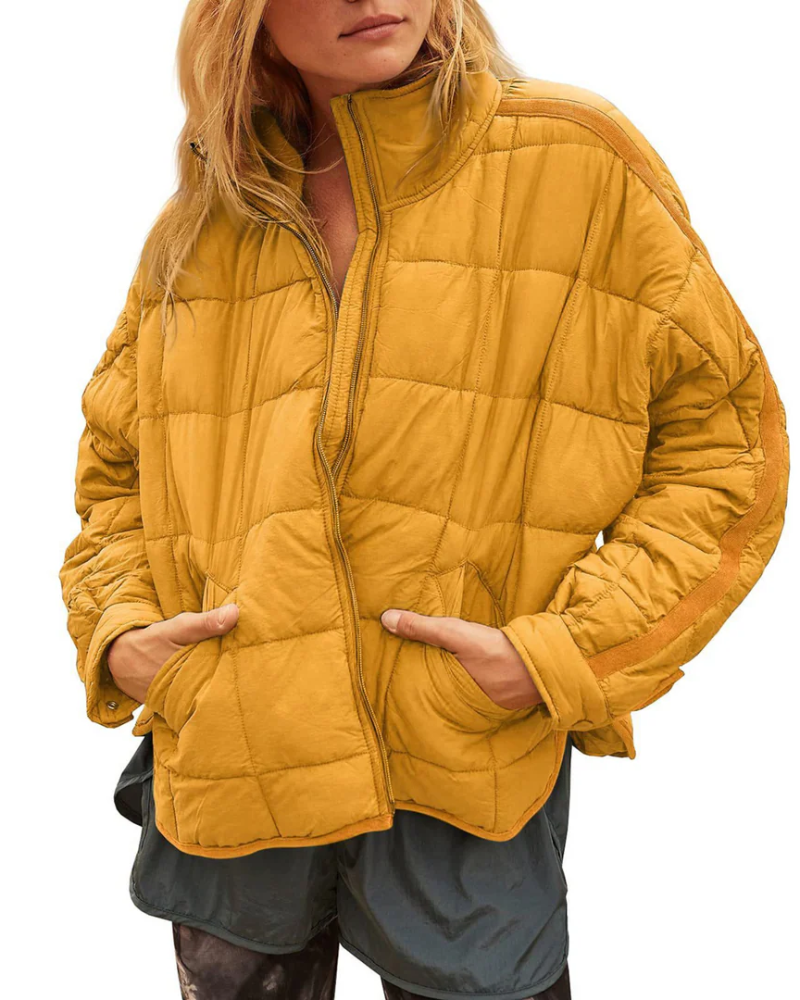 Street Wave Lightweight Compact Zip Puffer Jacket For Women Cloudlike Warmth And Modern Comfort