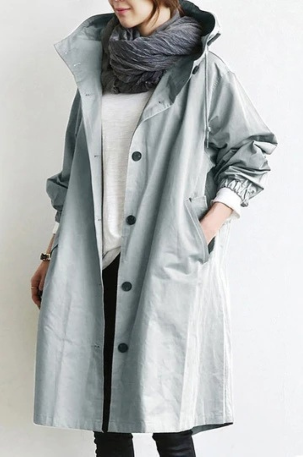 Street Wave Women Trench Coat Windproof Waterproof All Weather Protection For Everyday Wear