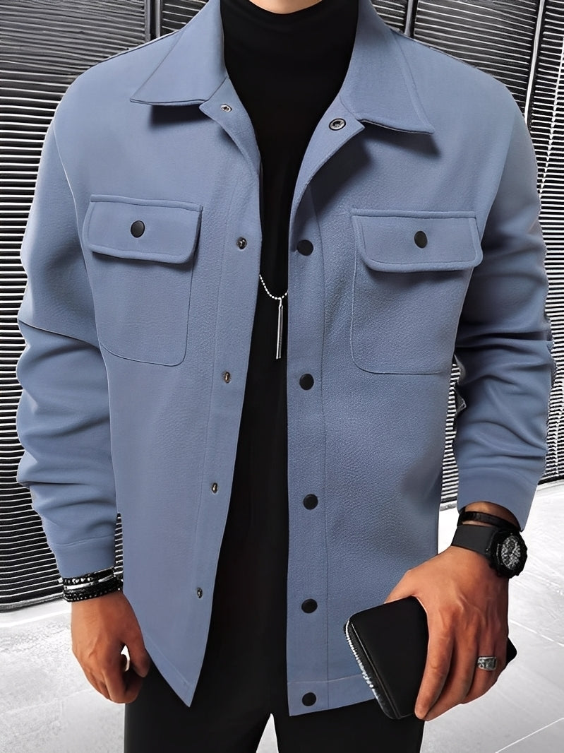 Street-wave Lightweight Plaid Jacket For Men With Front Pockets And Breathable Comfort