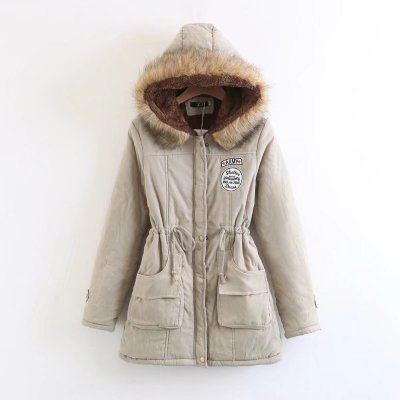 Street-wave Fleece Lined Cotton Jacket for Women Cozy Warmth and Style for Autumn Winter