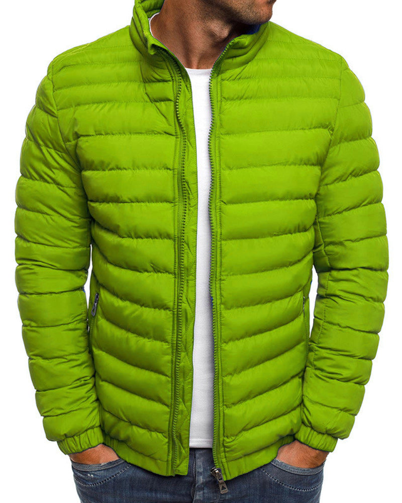 Street-Wave Puffer Jacket With Stand-Up Collar For Men Cozy Warmth Modern Fit In Multiple Colors