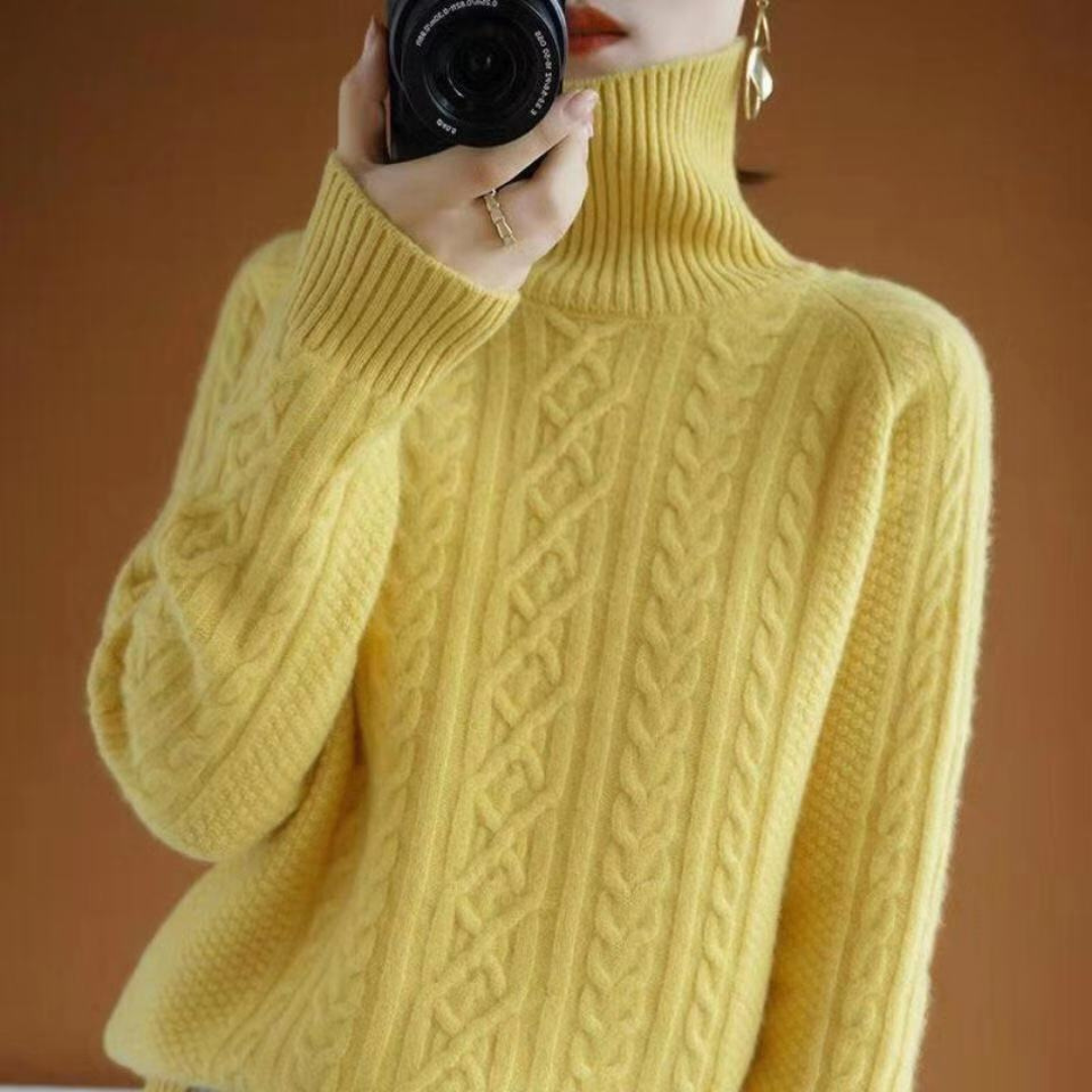 Street-Wave Womens Cozy Knit Pullover Turtleneck Luxurious Warmth And Timeless Style