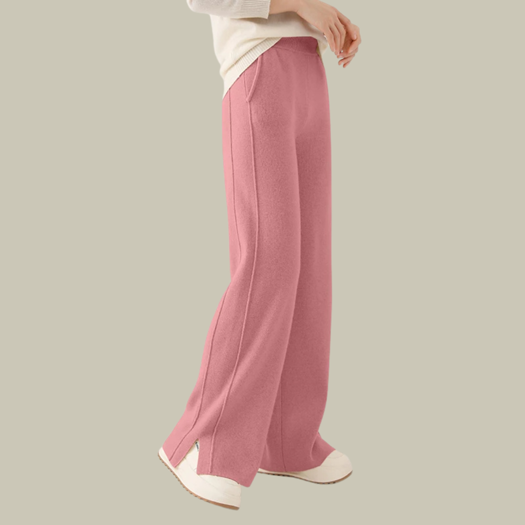 Street Wave Jasmine Women High Waist Wool Trousers Elegant Timeless