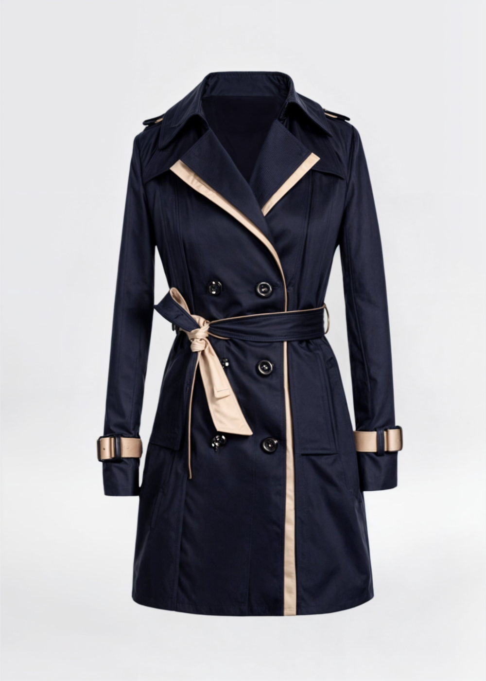 Street-wave Double Trench Coat With Structured Bodice And Modern Flexibility For All Seasons