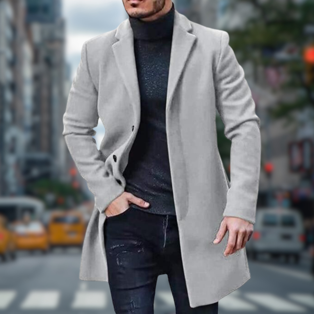 Street-wave Belloni Classic Long Trench Coat for Men Warmth Comfort and Timeless Style
