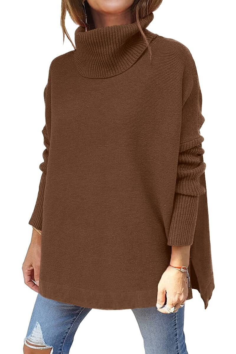 Street-Wave Womens Cozy Autumn Turtleneck Jumper With Relaxed Fit And Warmth Ideal For Layering