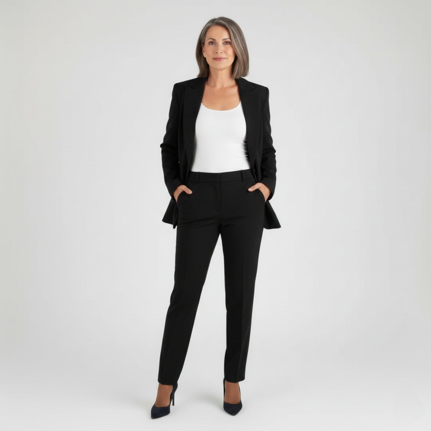 Women’s Suit Navy Tailored Street-Wave for Professionals