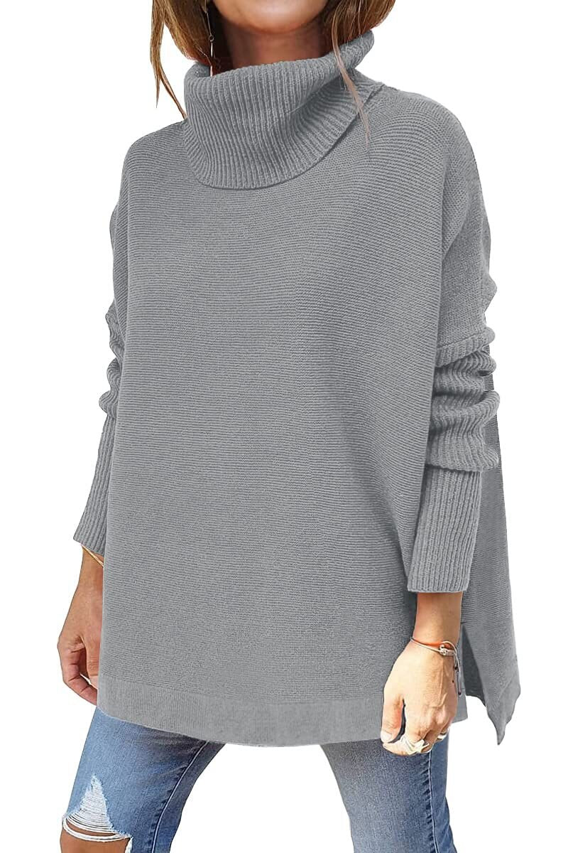 Street-Wave Womens Cozy Autumn Turtleneck Jumper With Relaxed Fit And Warmth Ideal For Layering