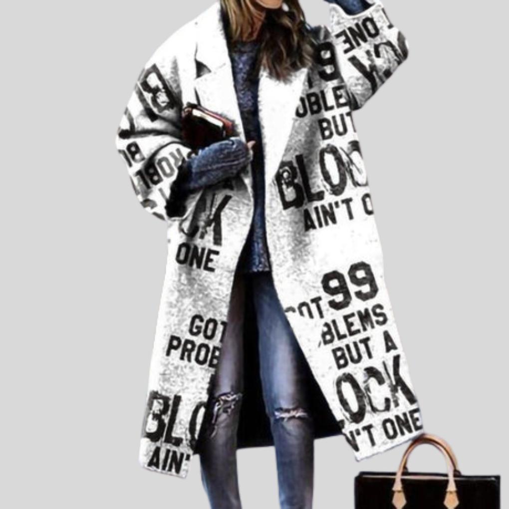 Streetwave Karlina Long Winter Coat For Women Warm Insulated Layering Piece With Stand Collar