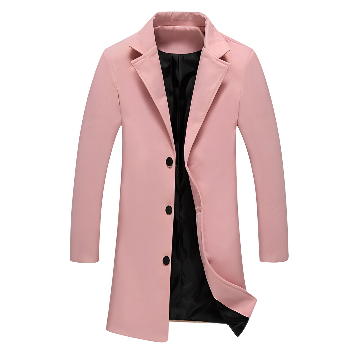 Street-Wave Wool Formal Winter Coat For Men With Warmth And Water-Repellent Protection Classic Fit