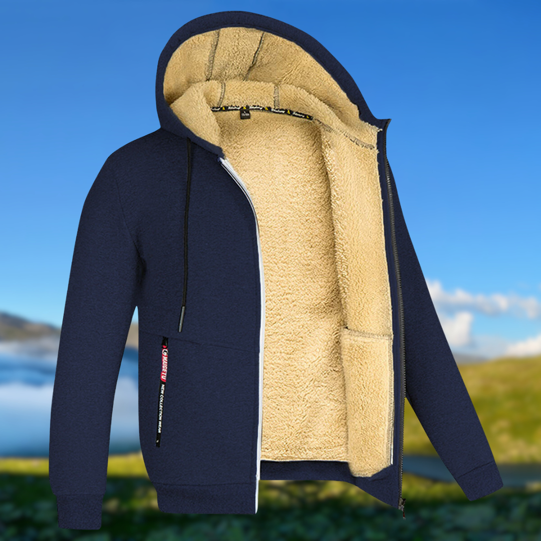 Street-wave Mens Hoodie With Modern Design Insulated Fleece Lining For Cold Weather
