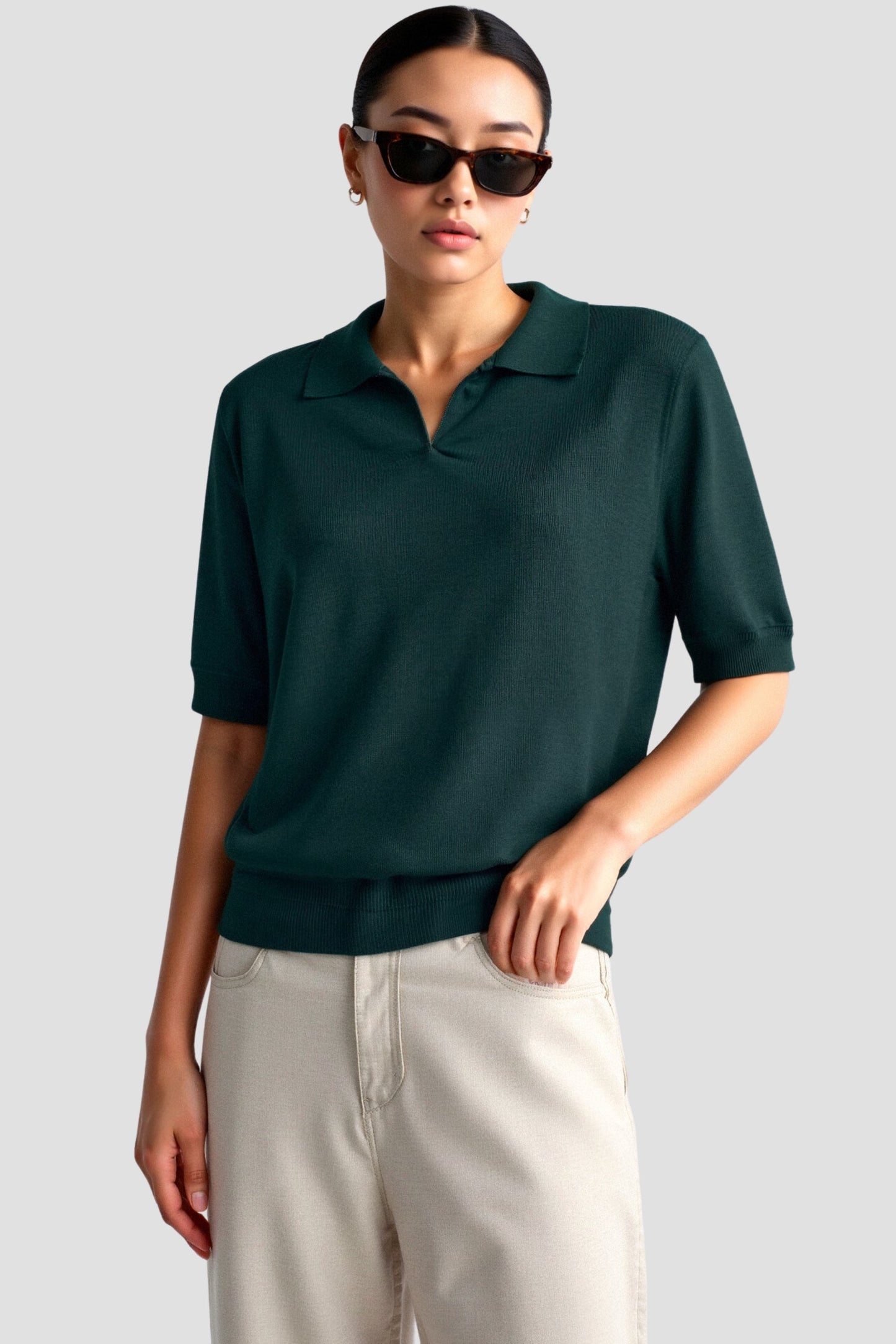 Street-wave Women's Short Sleeve Polo Shirt for Ultimate Comfort and Everyday Style Office Ready