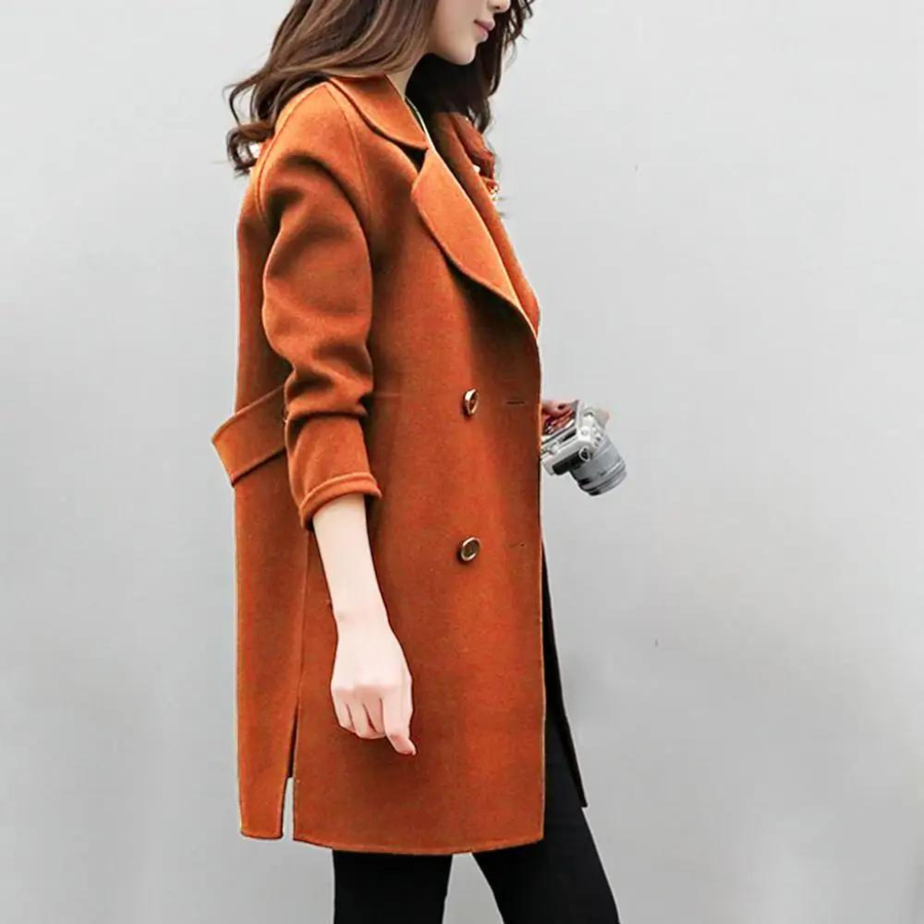 Street-wave Slim Wool Coat For Women Elegant Tailored Warmth Premium Insulated Winter Outerwear