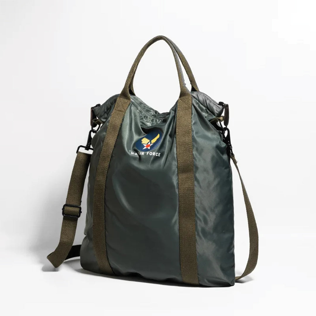 Street-Wave Aviator Crossbody Bag - Vintage Military Inspired Nylon With Adjustable Strap