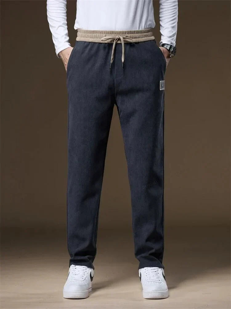 Theodore Relaxed Fit Joggers For Men With Drawstring Waist And Elastic Waistband In Brown