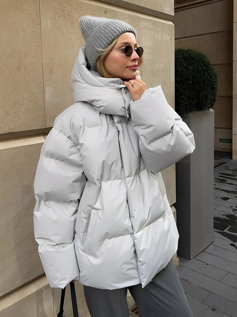 Street-wave Women's Cozy Puffer Jacket Warmth With Soft Insulation And Practical Pockets