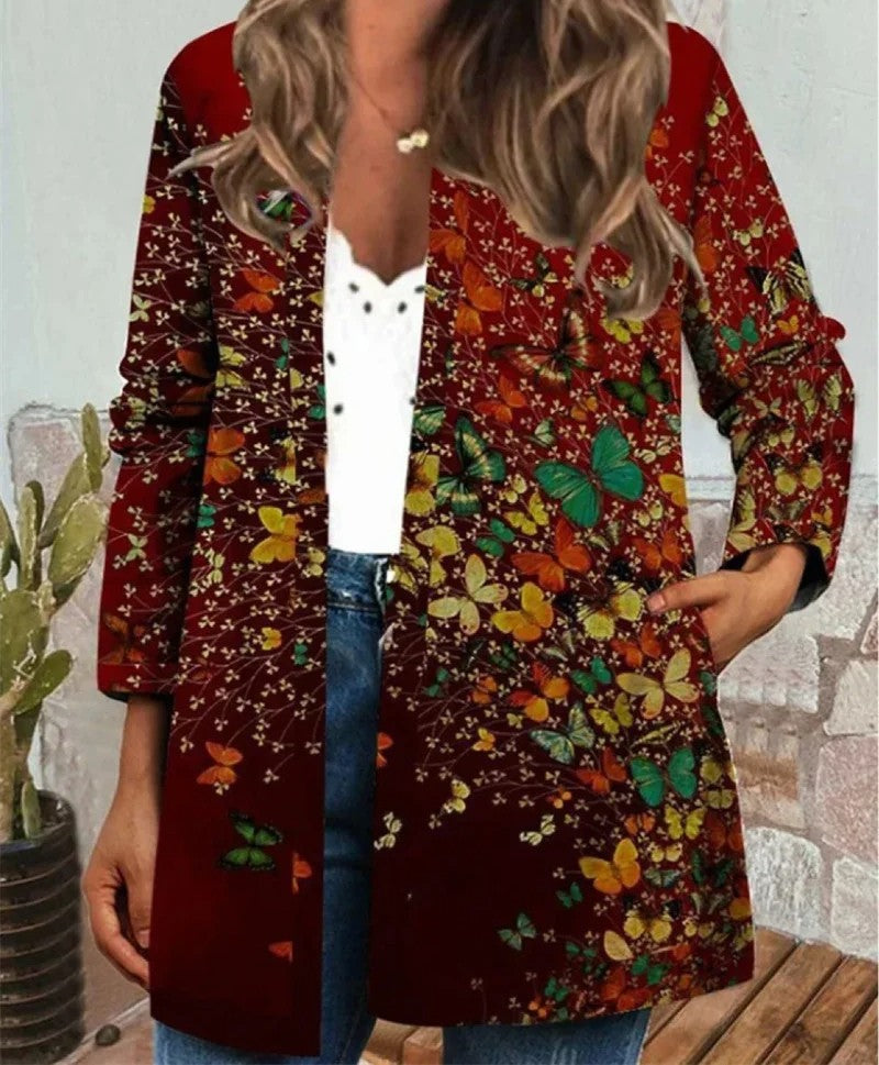 Street-Wave Boho Jacket With Vibrant Colorful Pattern For Women Premium Comfort Fabric